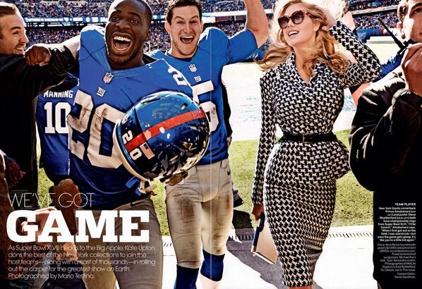 PHOTOS: Kate Upton poses with Jets and Giants players for photoshoot